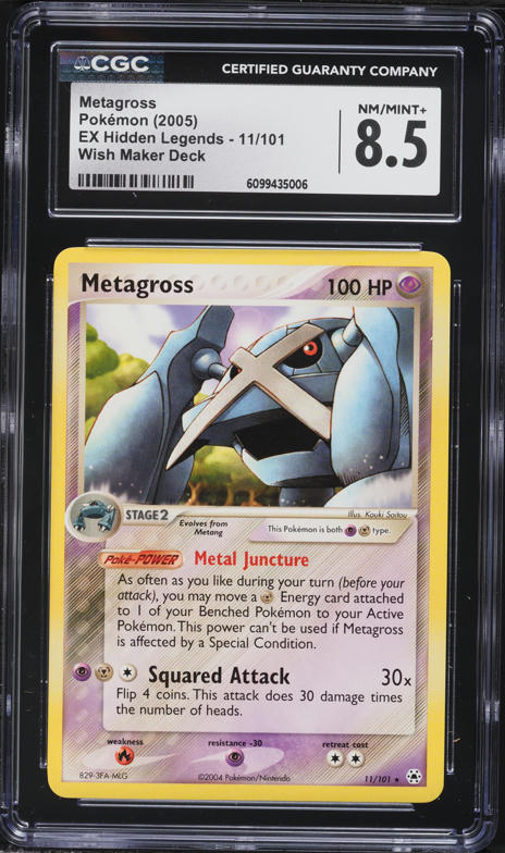 2005 Pokemon EX Hidden Legends Wish Maker Deck Metagross #11 CGC 8.5 NM-MT+