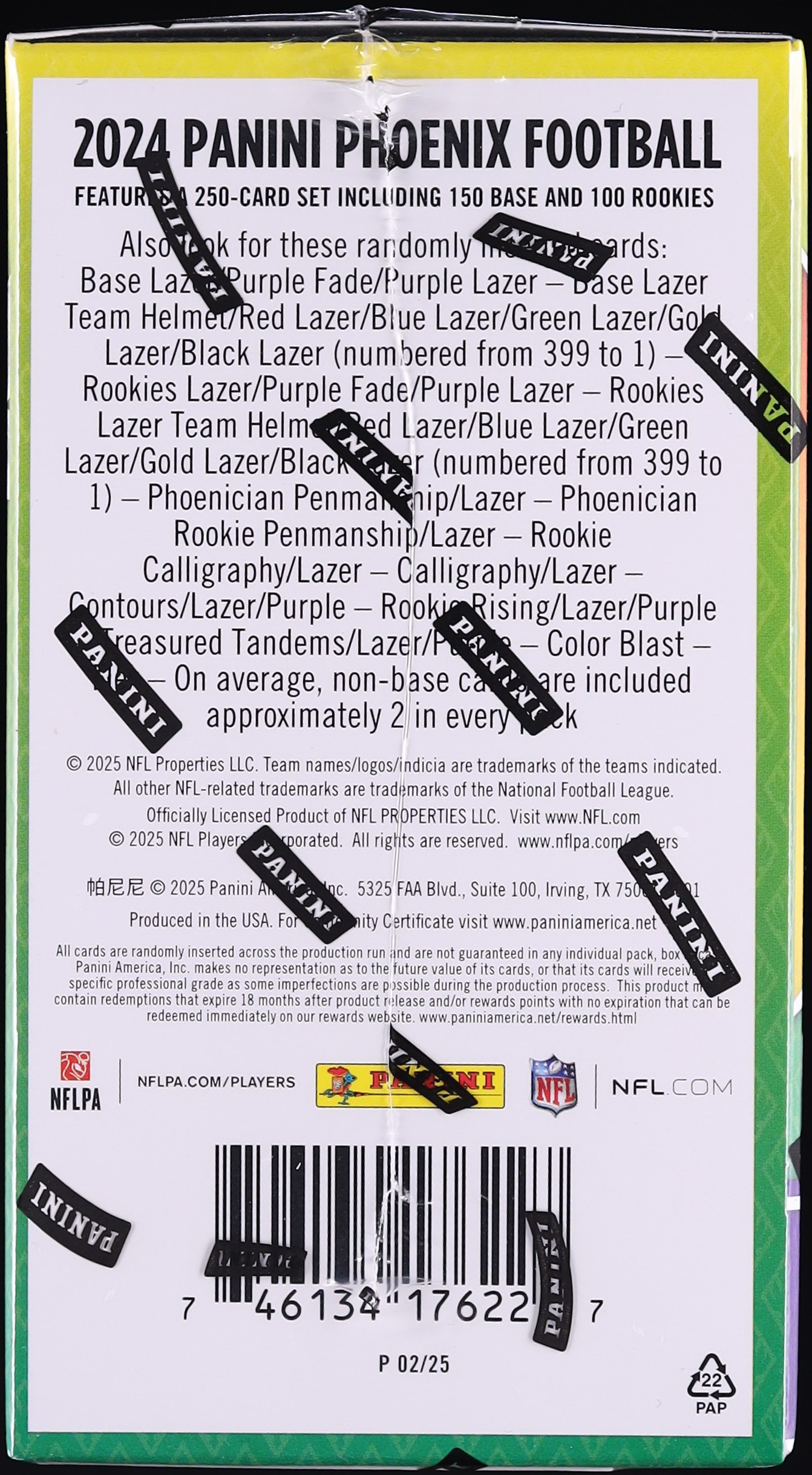 2024 Panini Phoenix Football Sealed Blaster Box, 6ct Packs on