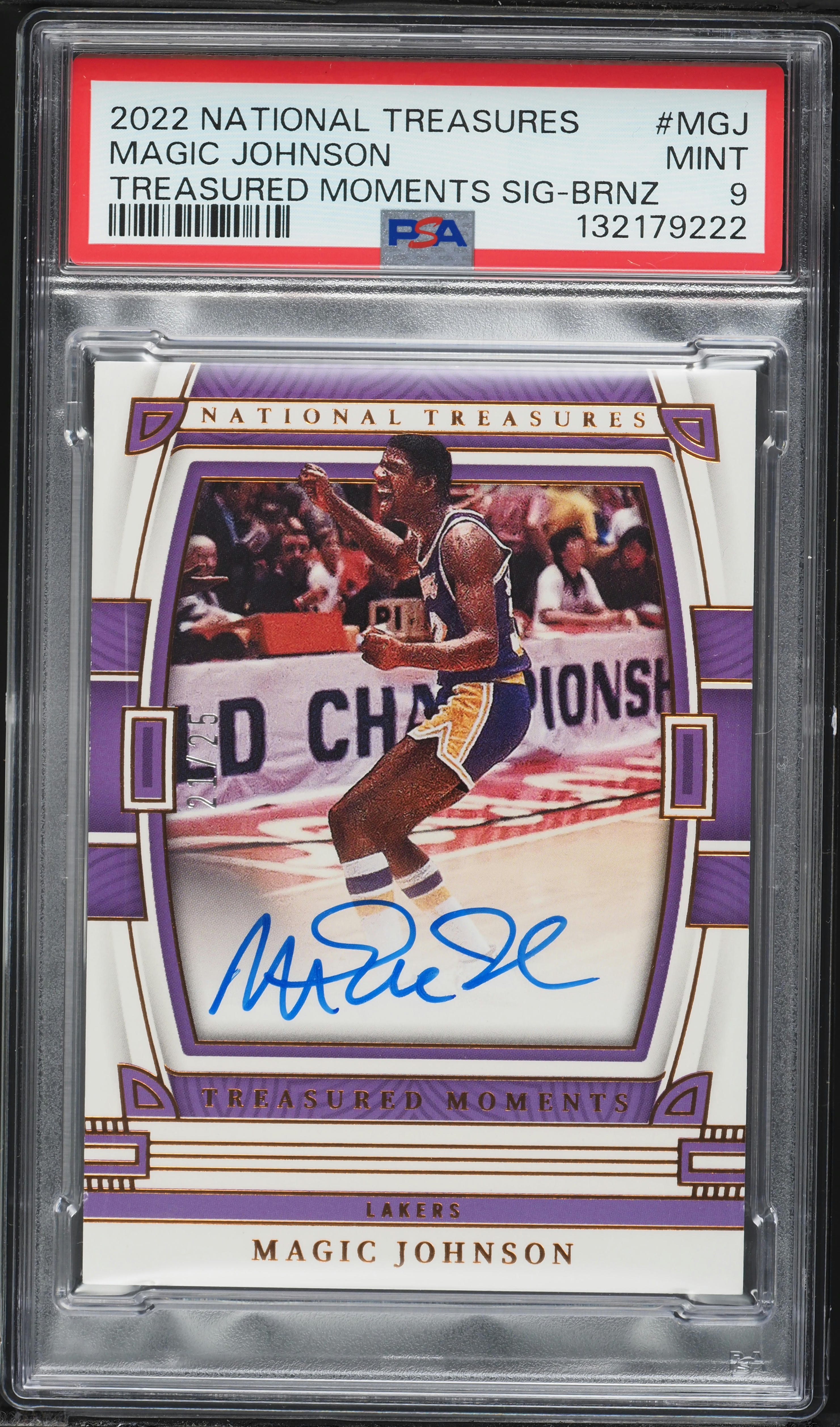 2022 National Treasures Treasured Moments Bronze Magic Johnson