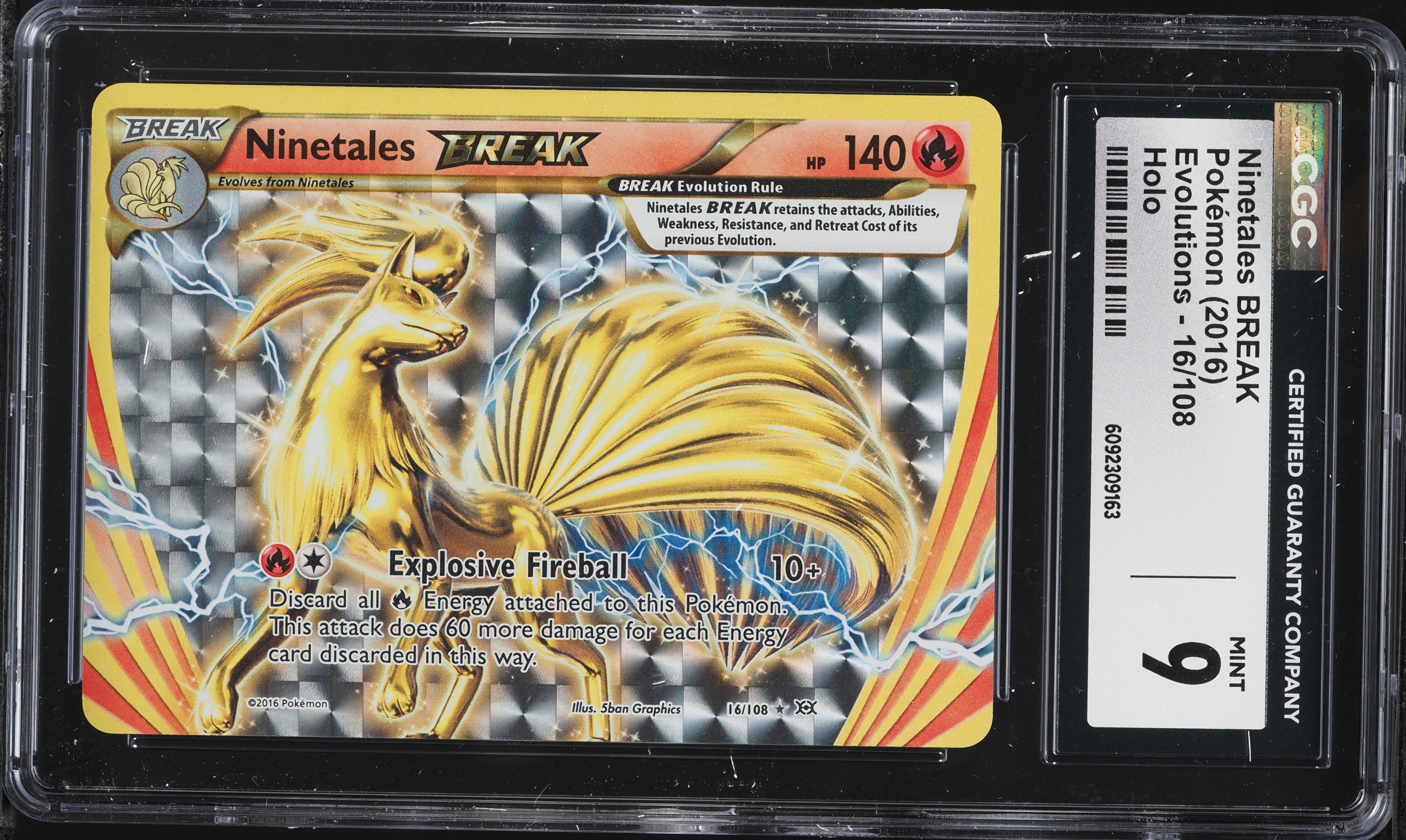2016 Pokemon XY Evolutions Alt Art Ninetales BREAK #16 CGC 9 MINT