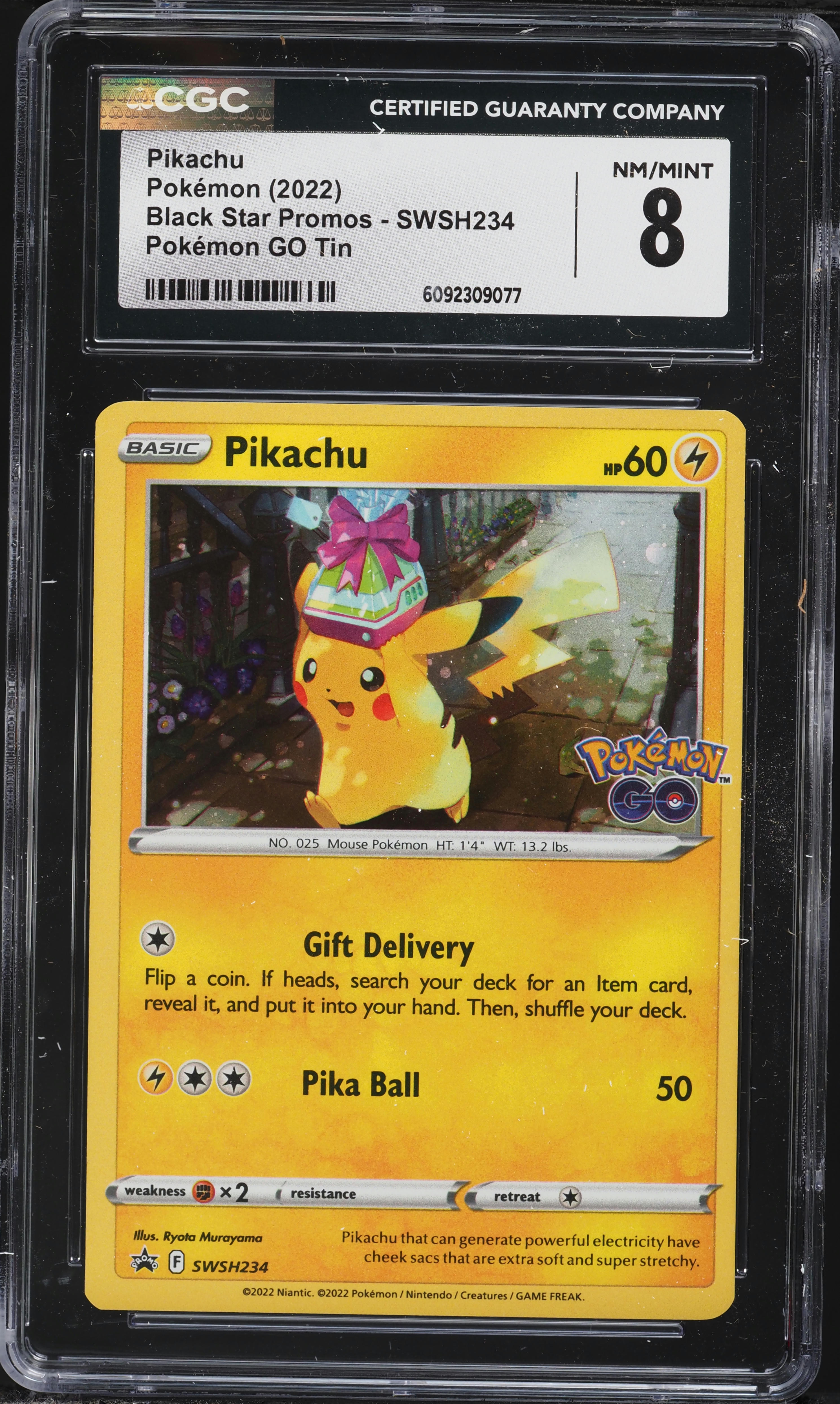 2022 Pokemon Sword & Shield Promo Pokemon GO Holo Pikachu #SWSH234