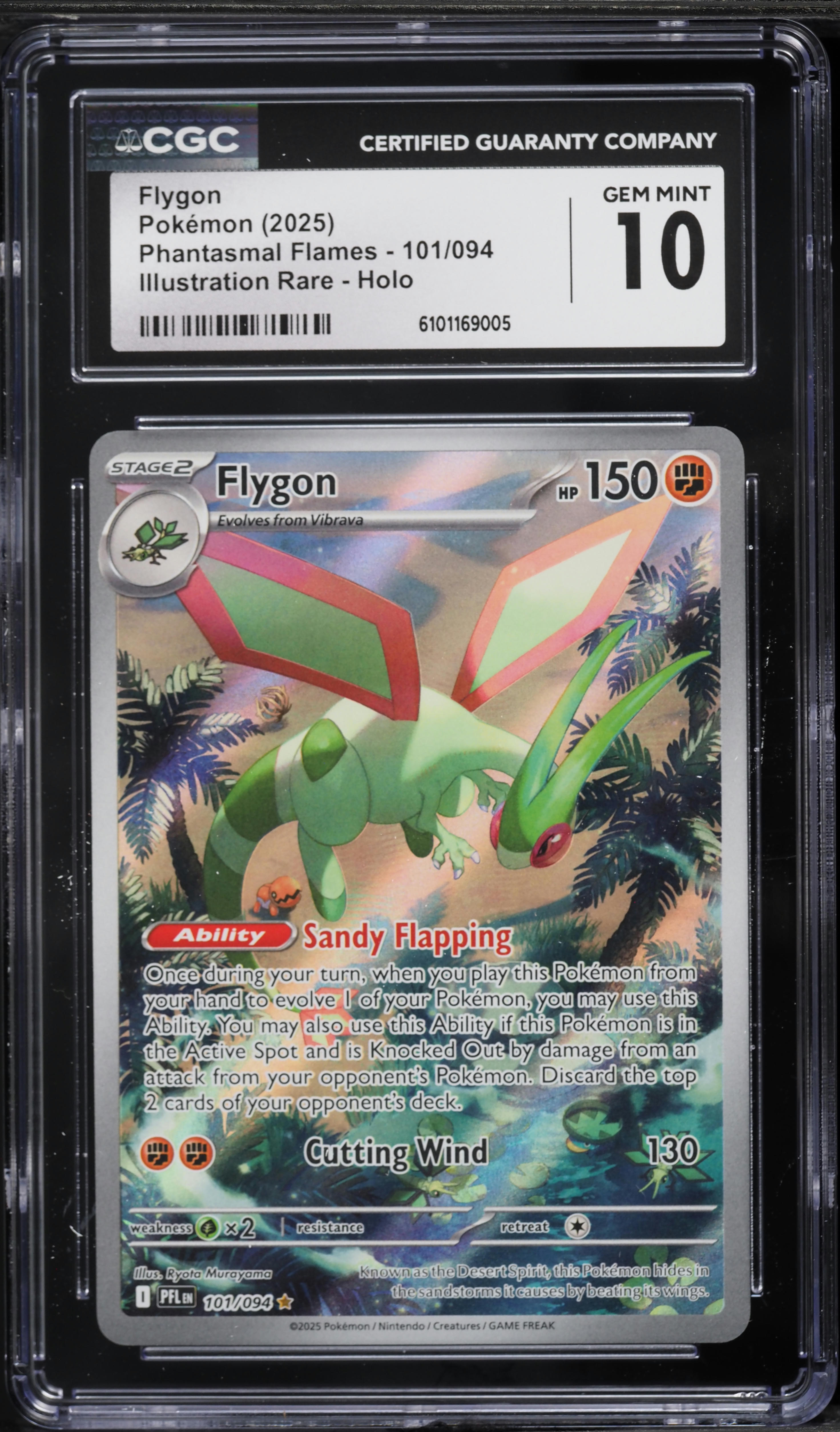 2025 Pokemon Mega Evolution Phantasmal Flames IR Flygon #101 CGC