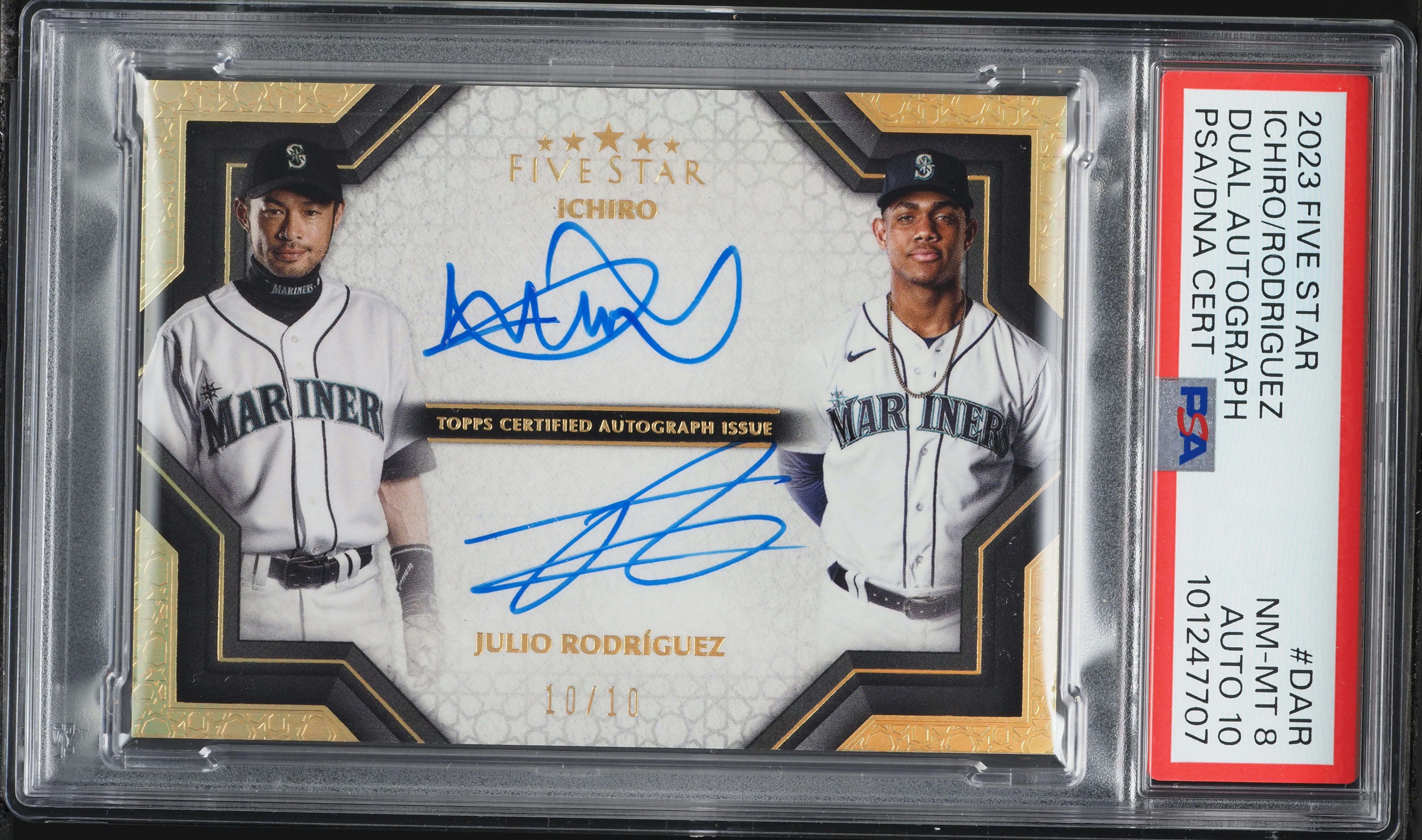 2023 Topps Five Star Dual Ichiro Julio Rodriguez AUTO DNA 10 10/10 