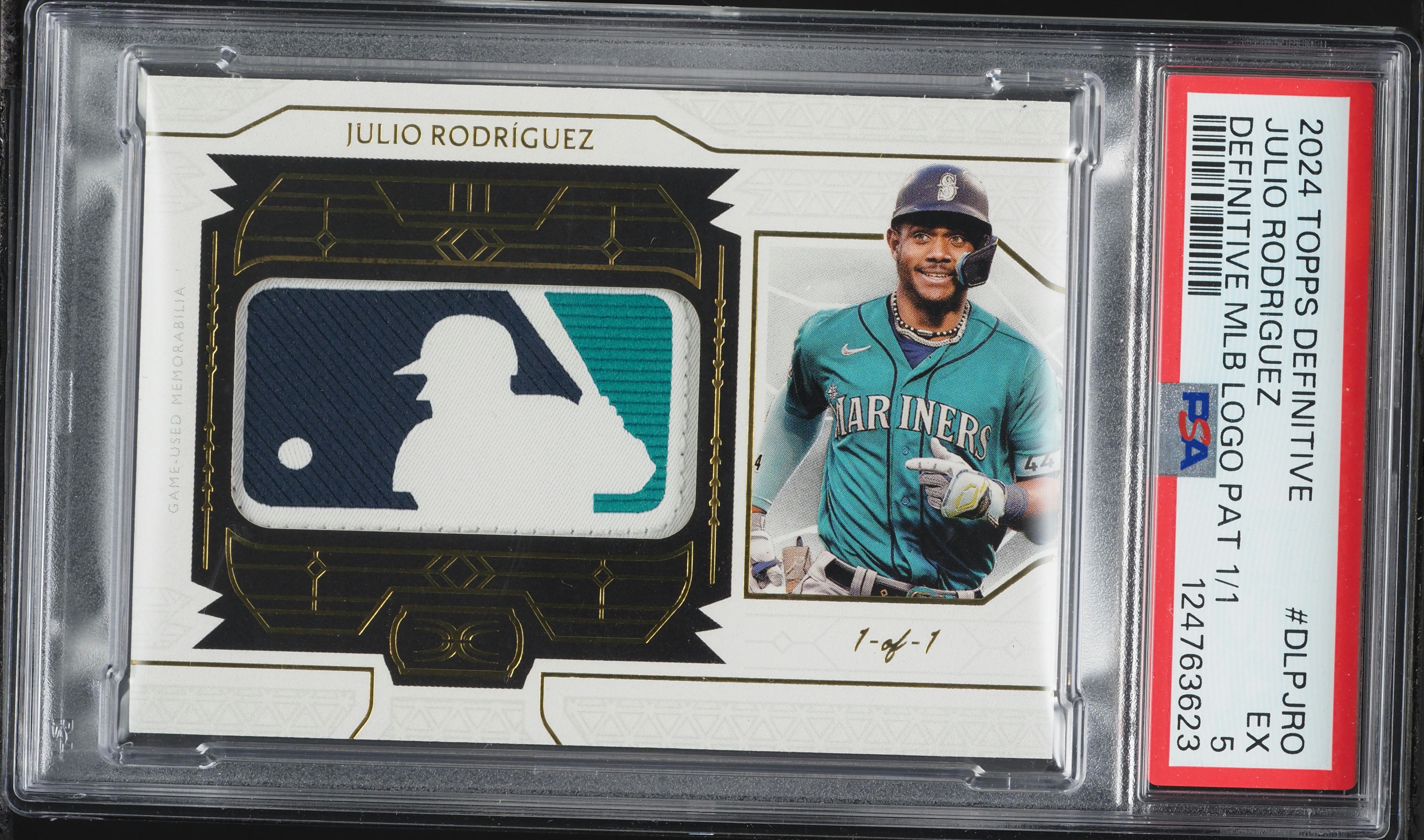 2024 Topps Definitive Collection MLB Logo Julio Rodriguez PATCH 1 