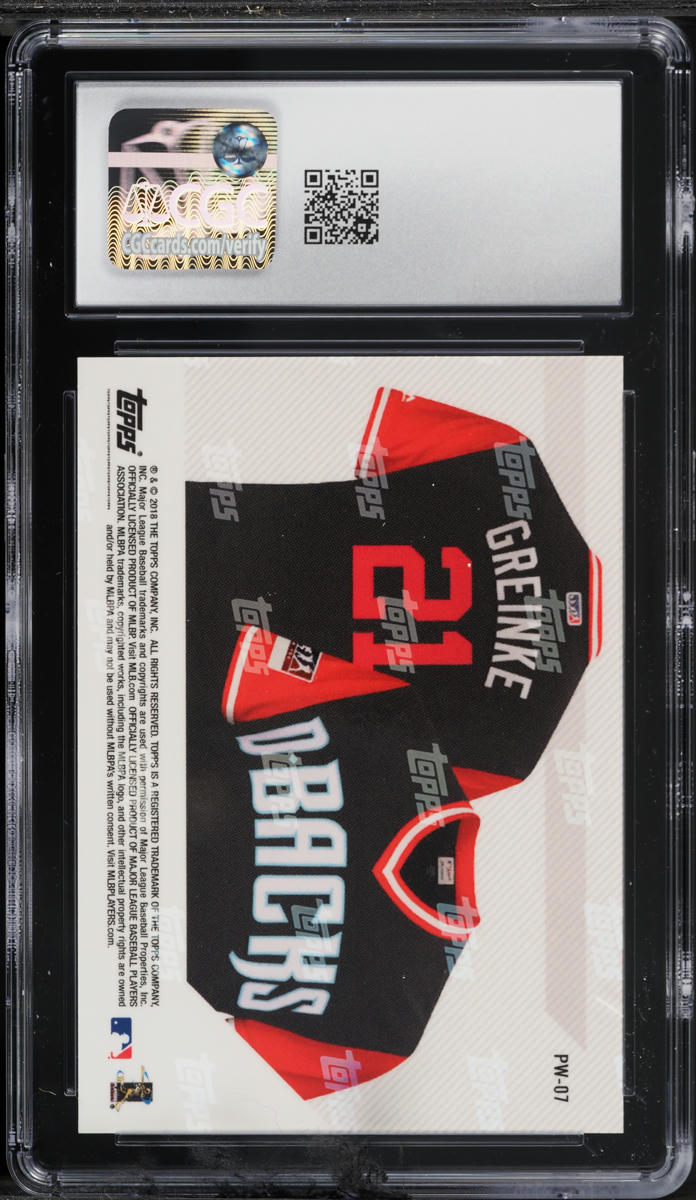 2018 Topps Now Players Weekend Zack Greinke #PW-07 CGC 10 GEM MINT