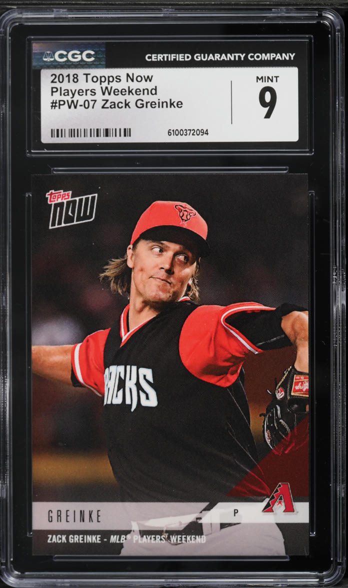 2018 Topps Now Players Weekend Zack Greinke #PW-07 CGC 9 MINT