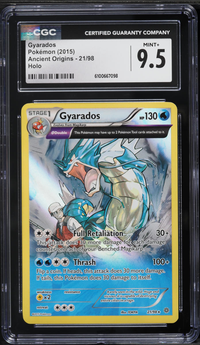 2015 Pokemon XY Ancient Origins Holo Gyarados #21 CGC 9.5 MINT+ on Fanatics  Collect