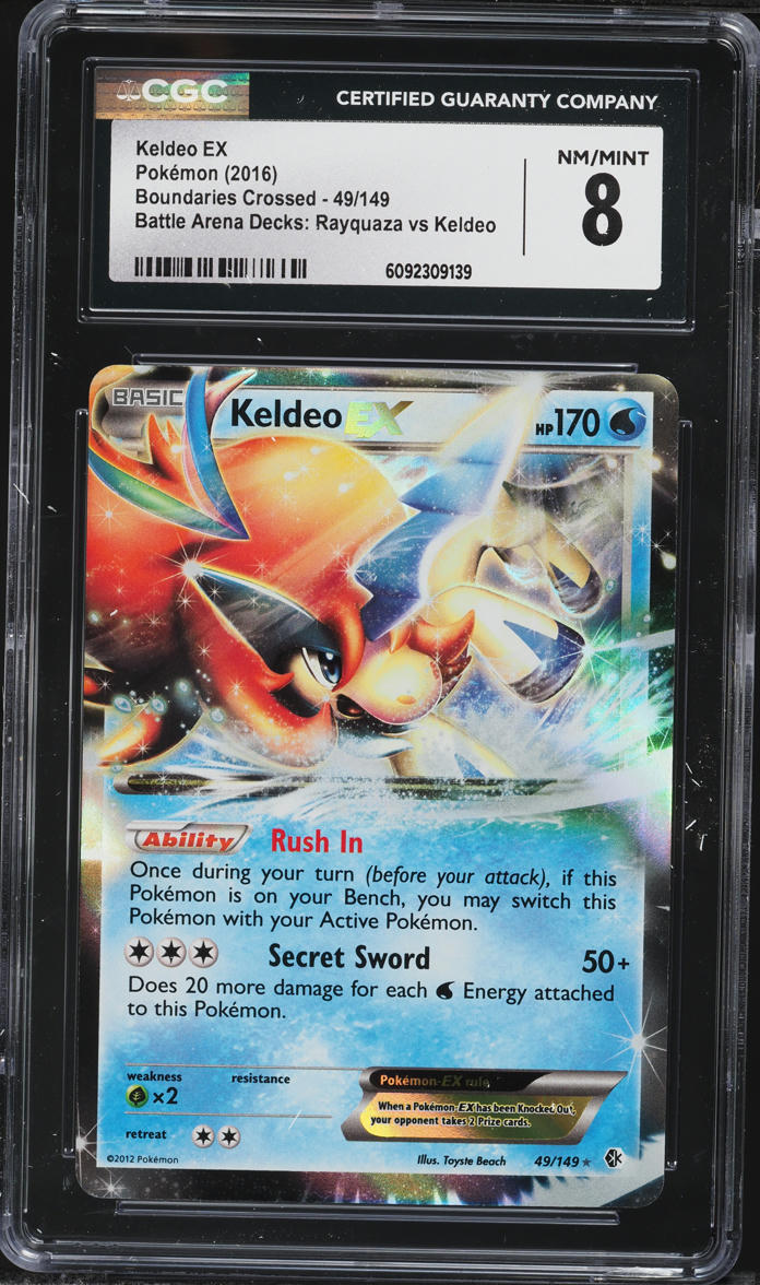 2016 Pokemon Black & White Boundaries Crossed Battle Arena Decks Holo Keldeo  EX #49 CGC 8 NM-MT on Fanatics Collect
