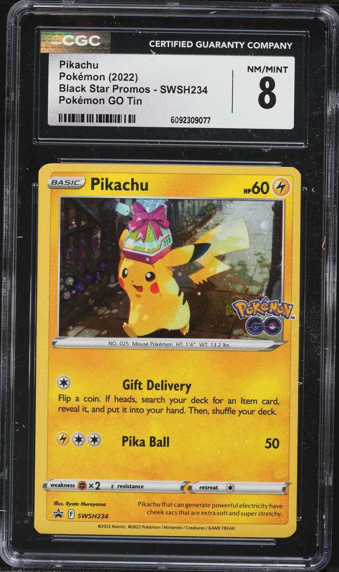 pikachu pokemon go card holo 2022 Pokemon Go 028 Pikachu-holo PSA 8