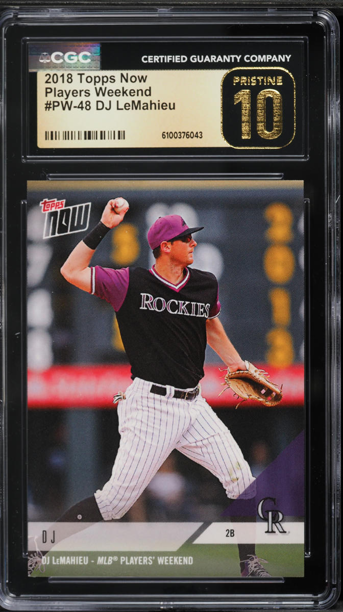 2018 Topps Now Players Weekend DJ LeMahieu #PW-48 CGC 10 PRISTINE
