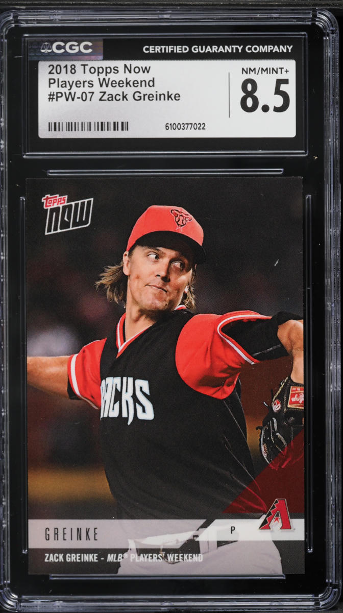 2018 Topps Now Players Weekend Zack Greinke #PW-07 CGC 8.5 NM-MT+