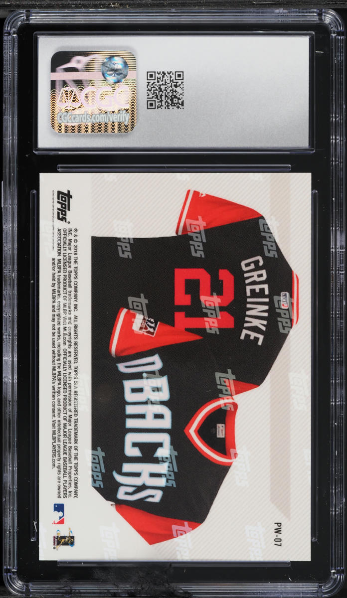 2018 Topps Now Players Weekend Zack Greinke #PW-07 CGC 8.5 NM-MT+
