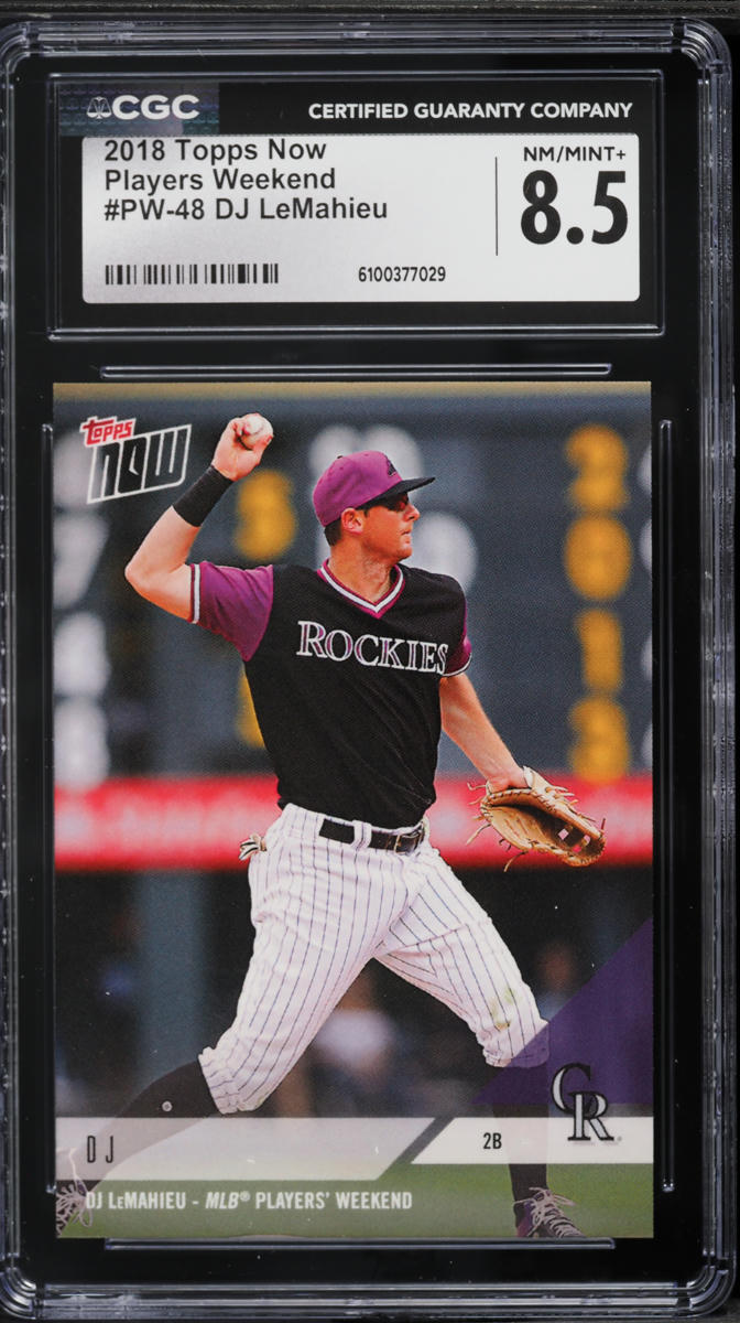 2018 Topps Now Players Weekend DJ LeMahieu #PW-48 CGC 8.5 NM-MT+