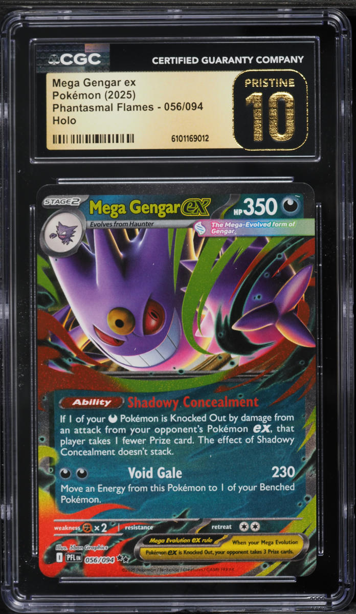 2025 Pokemon Mega Phantasmal Flames Holo Mega Gengar ex #56 CGC 10