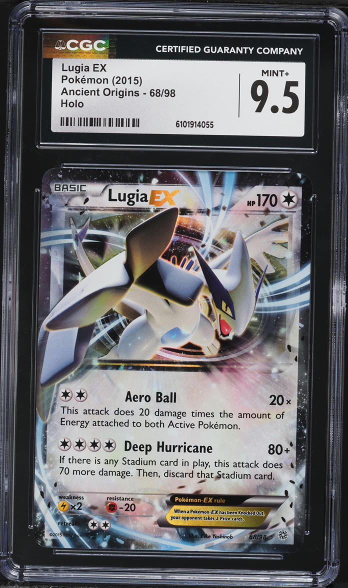 2015 Pokemon XY Ancient Origins Holo Lugia EX #68 CGC 9.5 MINT+ on Fanatics Collect 2015 Pokemon XY Ancient Origins Holo Lugia EX #68 CGC 9.5 MINT+ on Fanatics Collect
