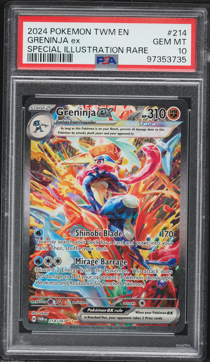 2024 Pokemon Scarlet & Violet Twilight Masquerade SIR Greninja ex #214 PSA 10 GEM MINT