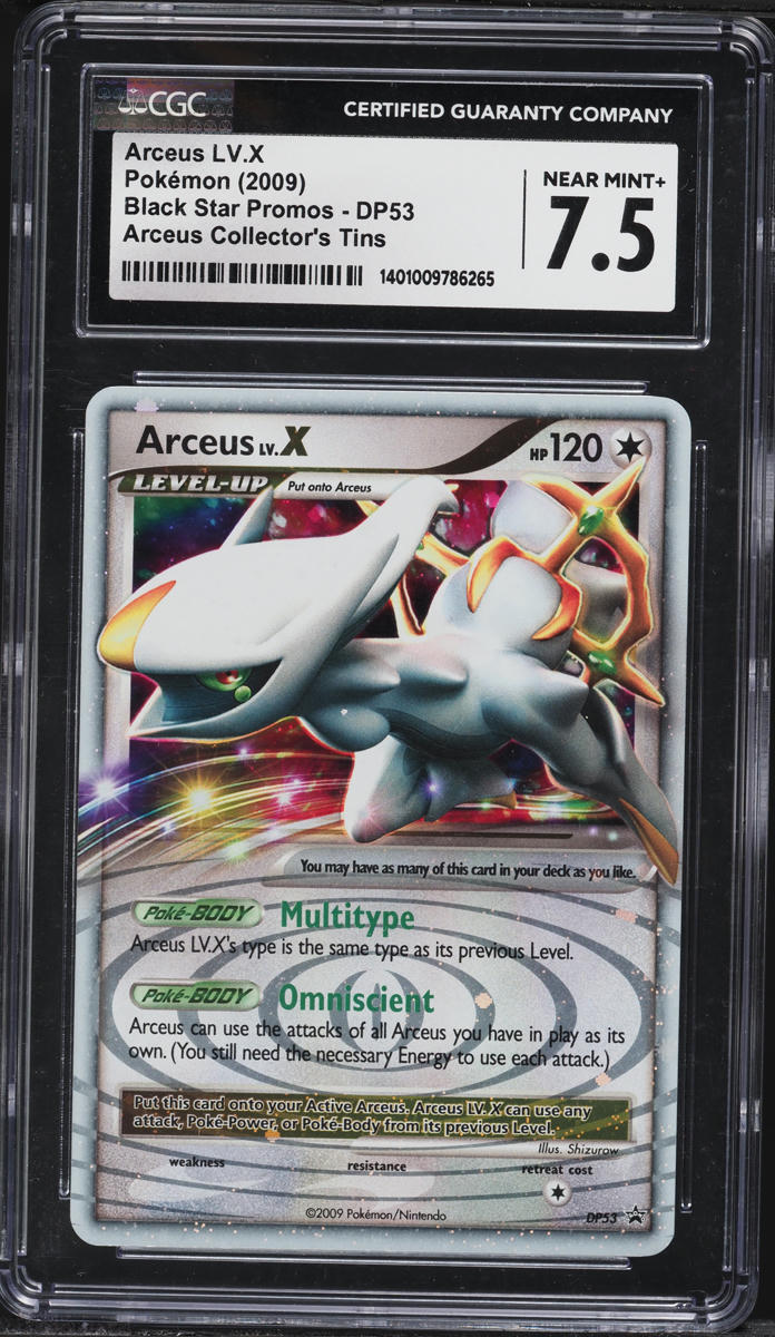 2009 Pokemon DP Black Star Promo Collector's Tin Arceus LV.X #DP53 CGC 7.5 NRMT+