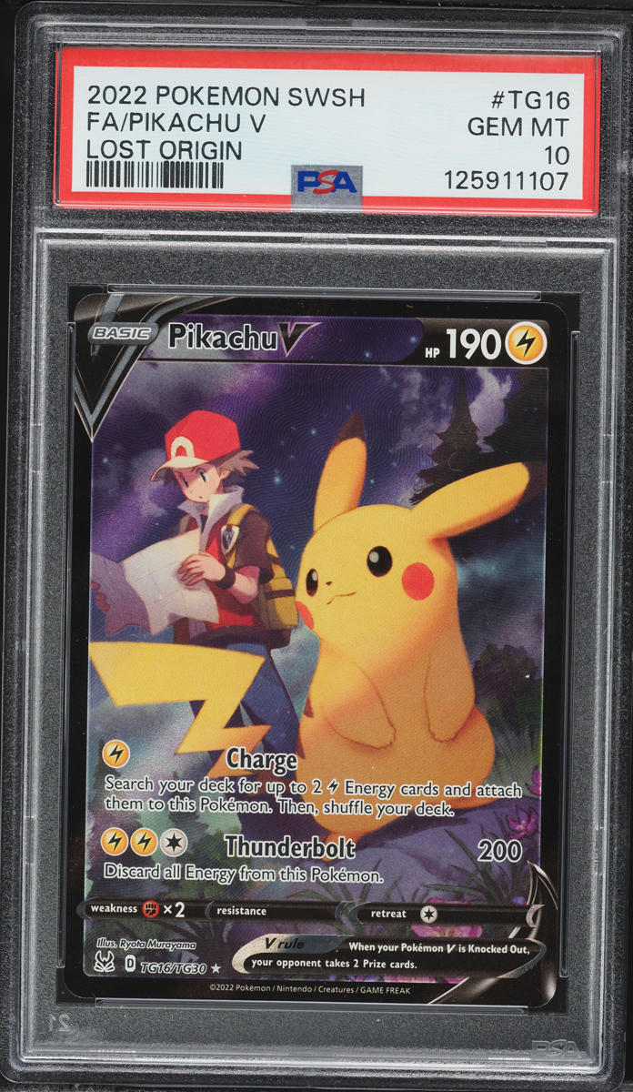 2022 Pokemon Sword & Shield Lost Origin CHR Pikachu V #TG16 PSA 10 GEM MINT