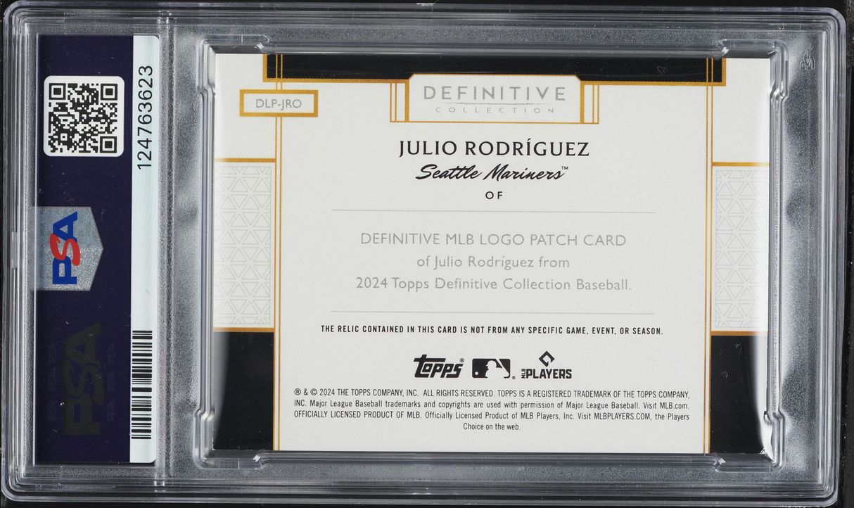 2024 Topps Definitive Collection MLB Logo Julio Rodriguez PATCH 1 