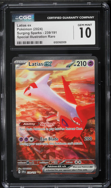 2024 Pokemon SV Surging Sparks Full Art Latias ex #220 PSA 10 GEM