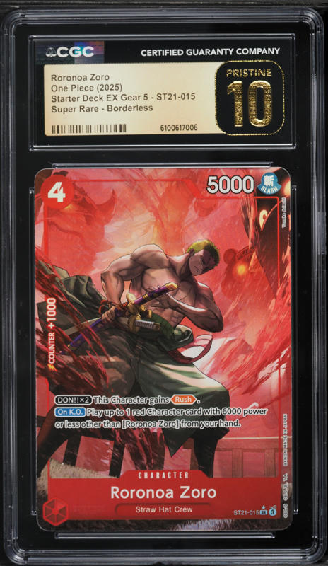 One Piece Starter Deck EX Gear 5 ST21 Jinbe 005 Borderless CGC 10