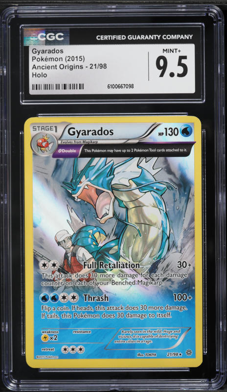 2015 Pokemon XY Ancient Origins Holo Gyarados #21 CGC 9.5 MINT+ on Fanatics  Collect