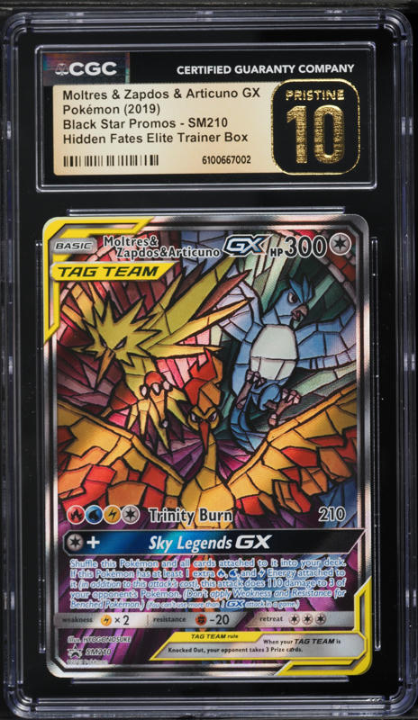 2019 Pokemon SM Promo Hidden Fates Alt Art Moltres Zapdos Articuno