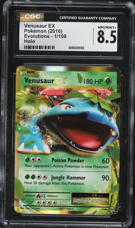 2016 Pokemon XY Evolutions Venusaur EX #1 CGC 8.5 NM-MT+