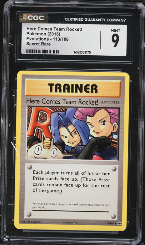 2016 Pokemon XY Evolutions Here Comes Team Rocket! #113 CGC 9 MINT