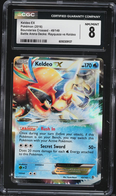 2016 Pokemon Black & White Boundaries Crossed Battle Arena Decks Holo Keldeo  EX #49 CGC 8 NM-MT on Fanatics Collect