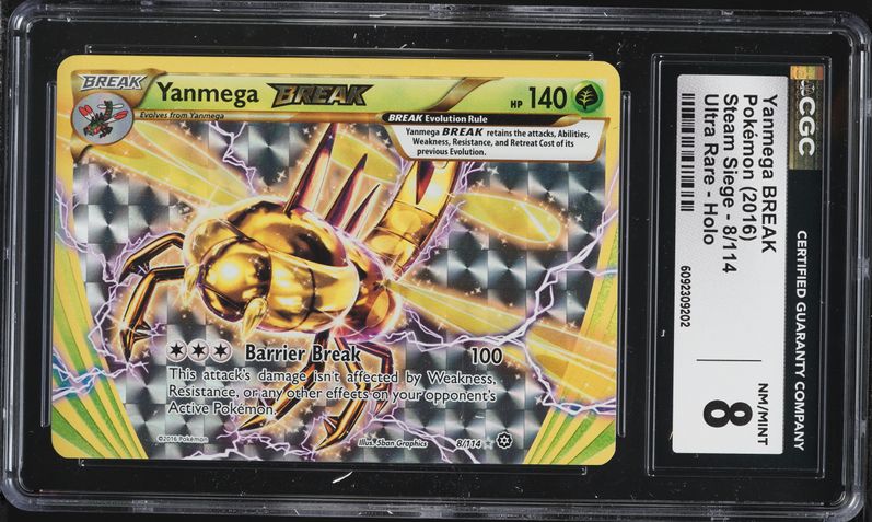 yanmega break pokemon card value [3] Barrier Break (100) This attacks damage isnt affected by Weakness 2016 Pokemon XY Steam Siege