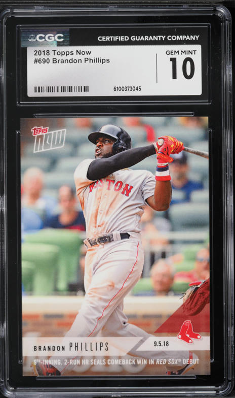 2018 Bowman Chrome Refractor Brandon Marsh ROOKIE AUTO /499 BGS