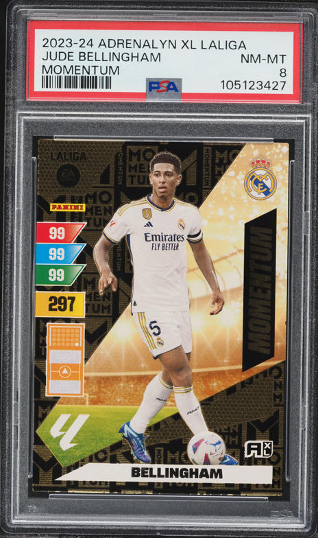 2023 Panini Adrenalyn Xl Laliga Momentum Jude Bellingham PSA 8 NM