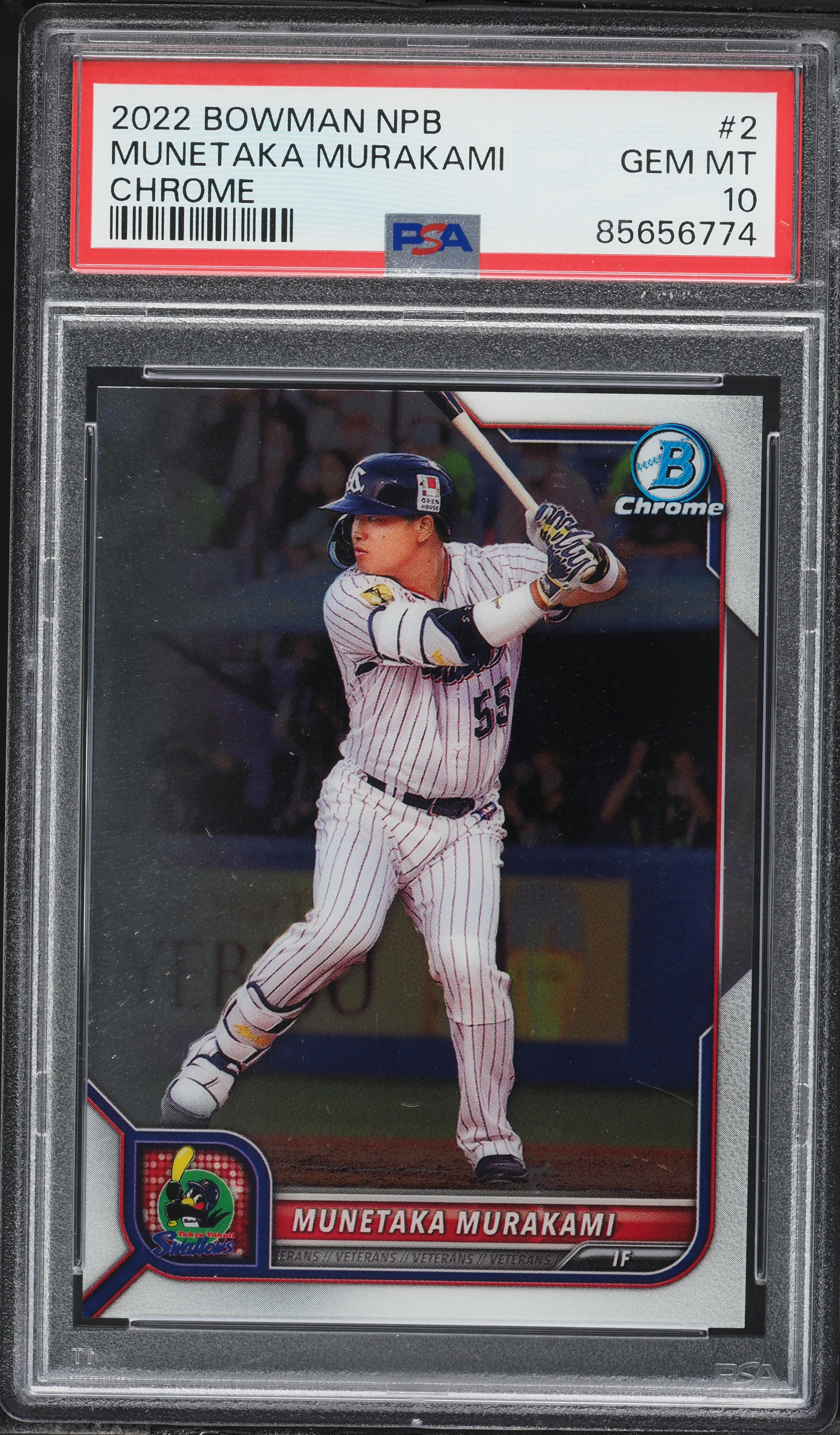 2022 Bowman Npb Chrome Munetaka Murakami #2 PSA 10 GEM MINT on