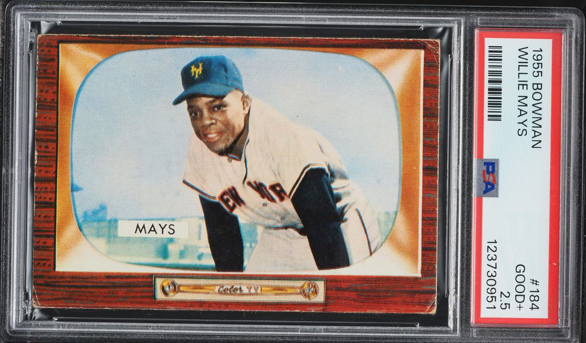 1955 Bowman Willie Mays #184 PSA 2.5 GD+