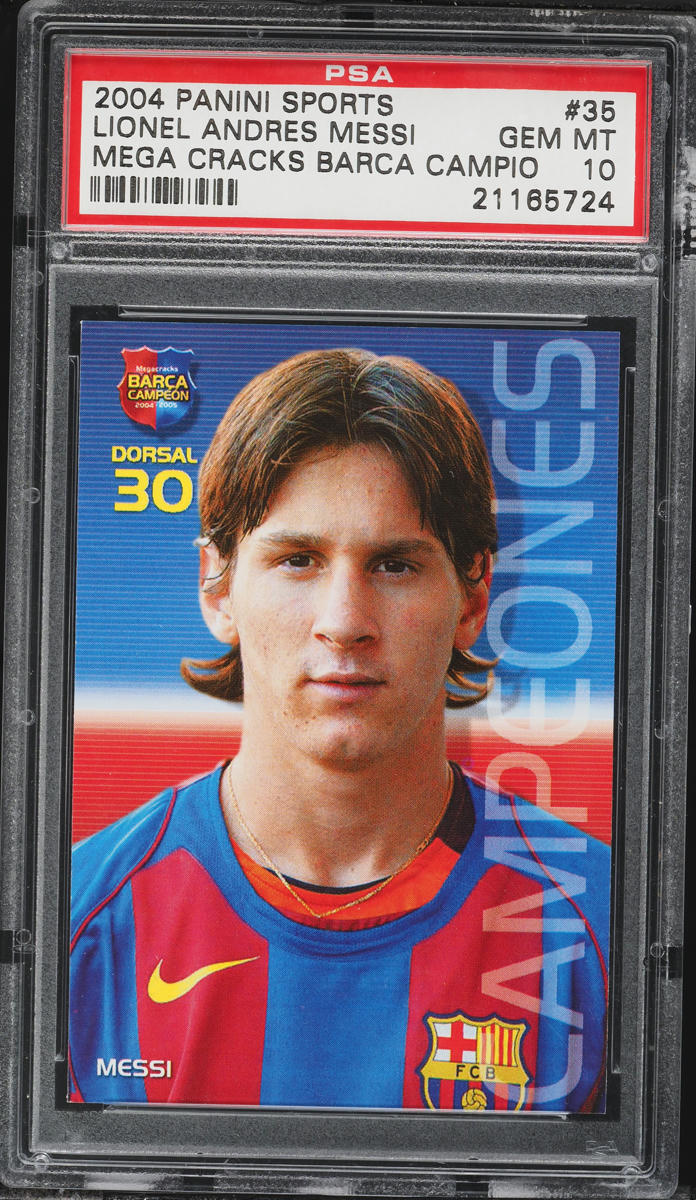 2004 Panini Sports Mega Cracks Barca Campio Lionel Messi ROOKIE #35 PSA 10 GEM MINT