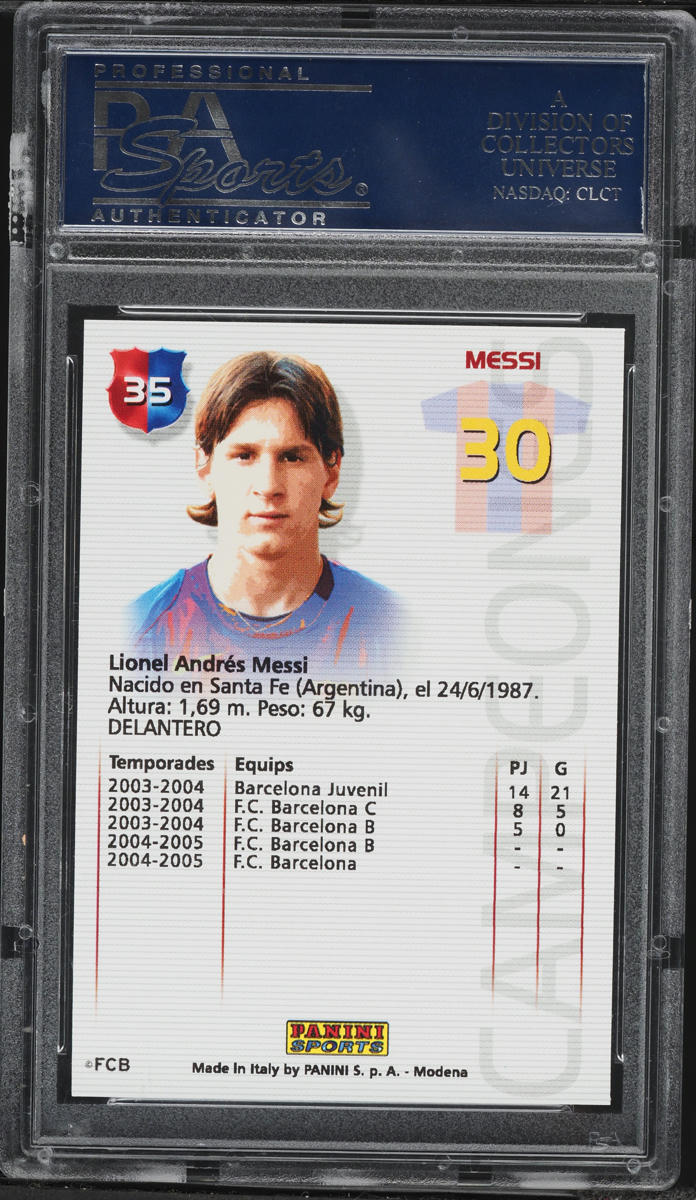 2004 Panini Sports Mega Cracks Barca Campio Lionel Messi ROOKIE #35 PSA 10 GEM MINT