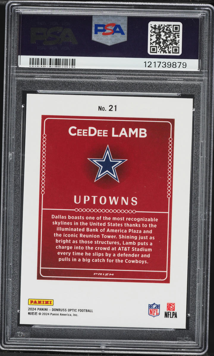 2024 Donruss Optic Uptowns CeeDee Lamb #21 PSA 10 GEM MINT