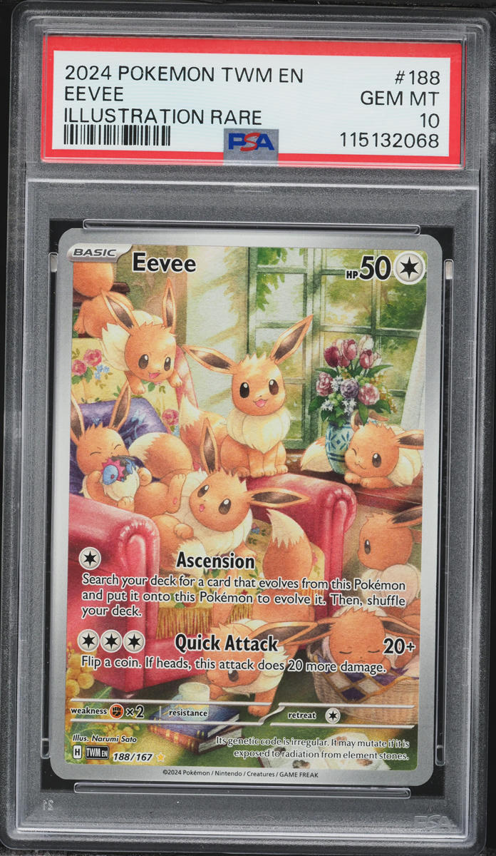 2024 Pokemon Scarlet & Violet Twilight Masquerade IR Eevee #188 PSA 10 GEM MINT