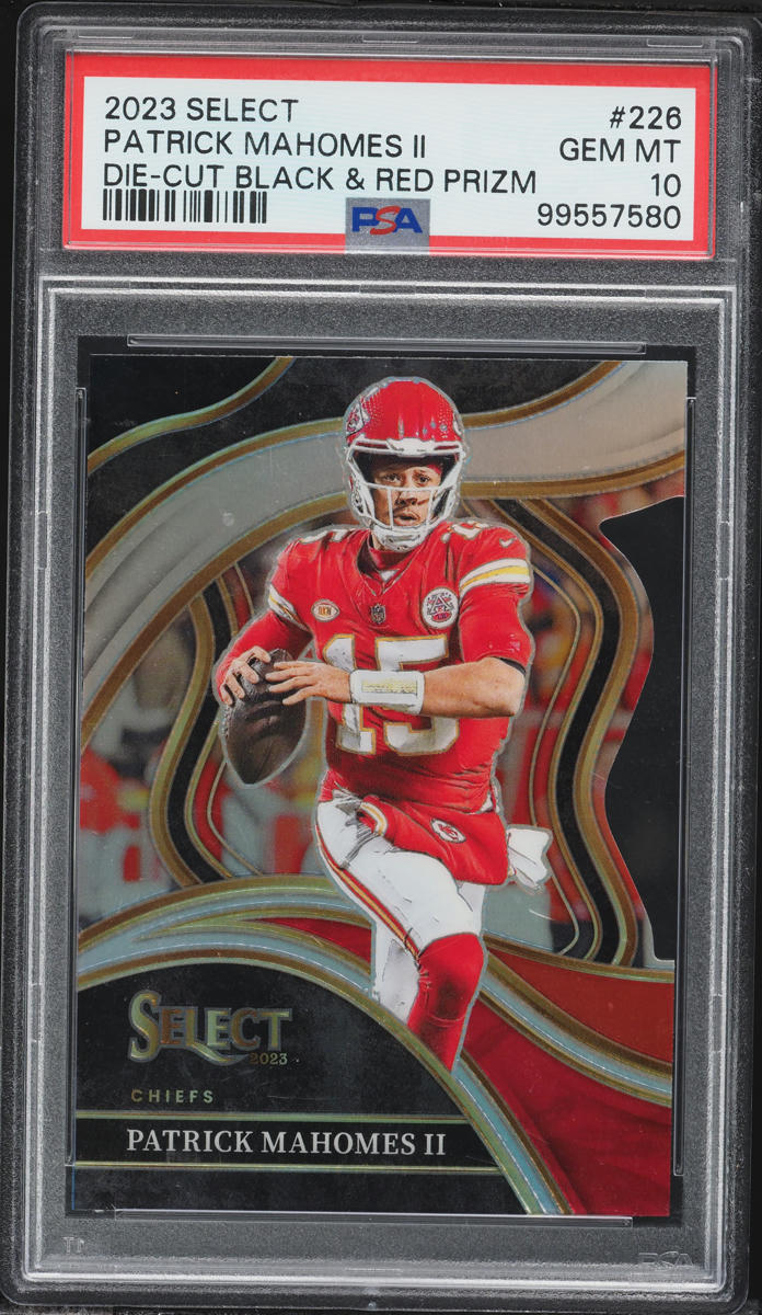 2023 Select Club Level Die-Cut Black Red Prizm Patrick Mahomes II #226 PSA 10 GEM MINT