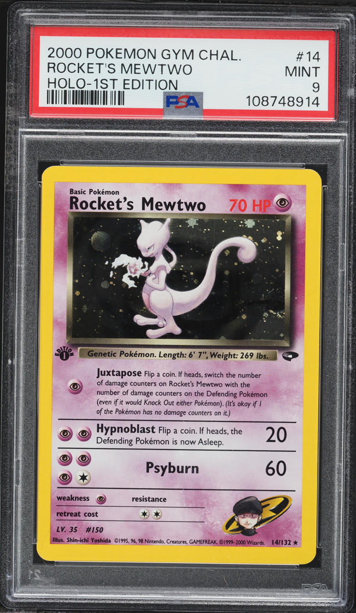 mewtwo pokemon card 14 Black Star Promo PSA 7 Graded (Promo Series)  Titan Cards Ltd Colorless Artist Mewtwo #14 CGC Mint 9