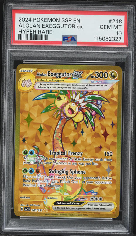 alolan exeggutor pokemon card value ex Gold (92/64) - Paradise Dragona (sv7a) Colorless Artist Pokemon TCG Alolan Exeggutor ex
