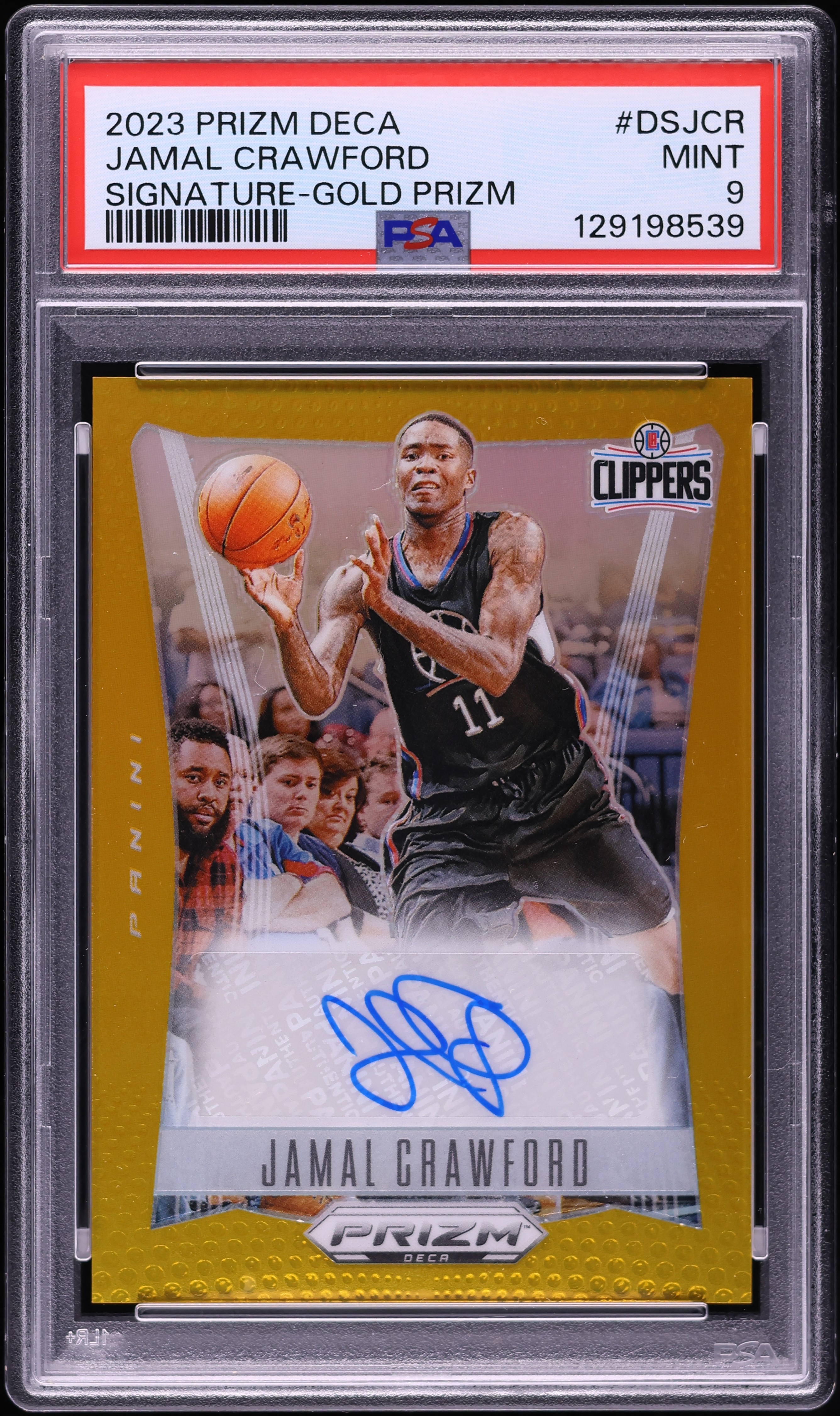 2023 Panini Prizm Deca Basketball Gold Jamal Crawford #DS-JCR PSA 9