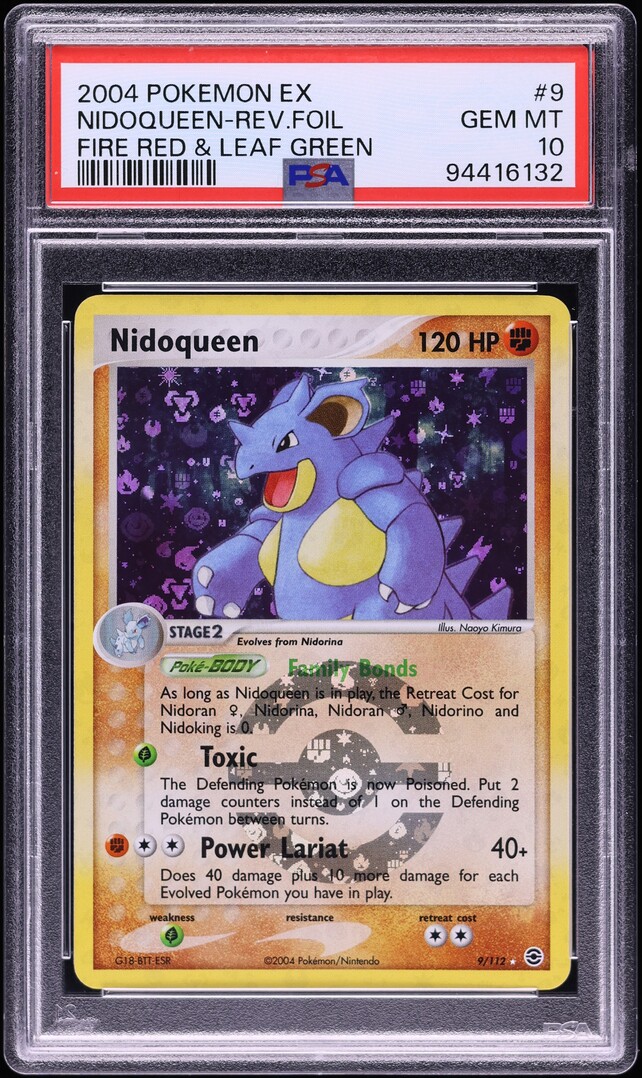 2004 Pokemon EX Fire Red & Leaf Green Reverse Holo Nidoqueen #9