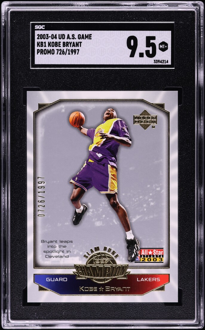 2003 Upper Deck All-Star Game Promo Kobe Bryant /1997 #KB1 SGC 9.5