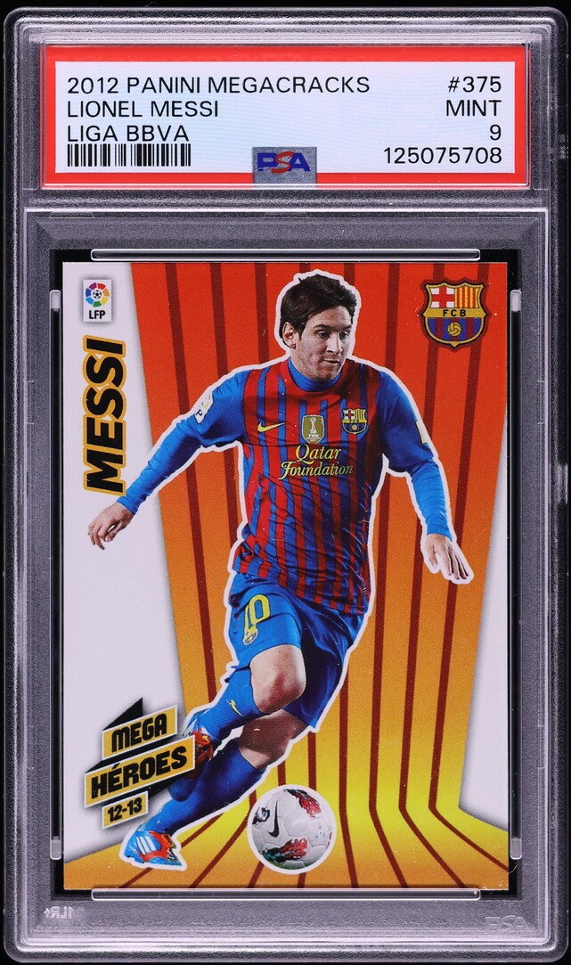 2012 Panini Mega Cracks Liga BBVA Lionel Messi #375 PSA 9 MINT