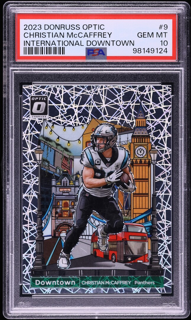 2023 Donruss Optic International Downtown Christian McCaffrey #9