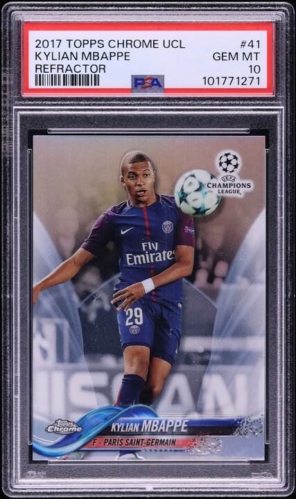 2018 Panini Prizm World Cup Red Blue Wave Prizms Kylian Mbappe