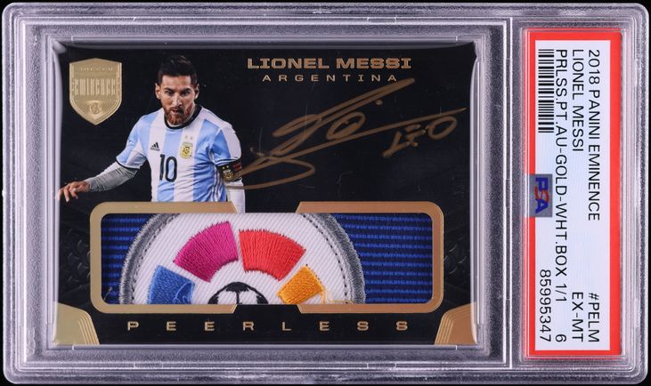 2011 Futera World Football Unique Memorabilia Gold Lionel Messi