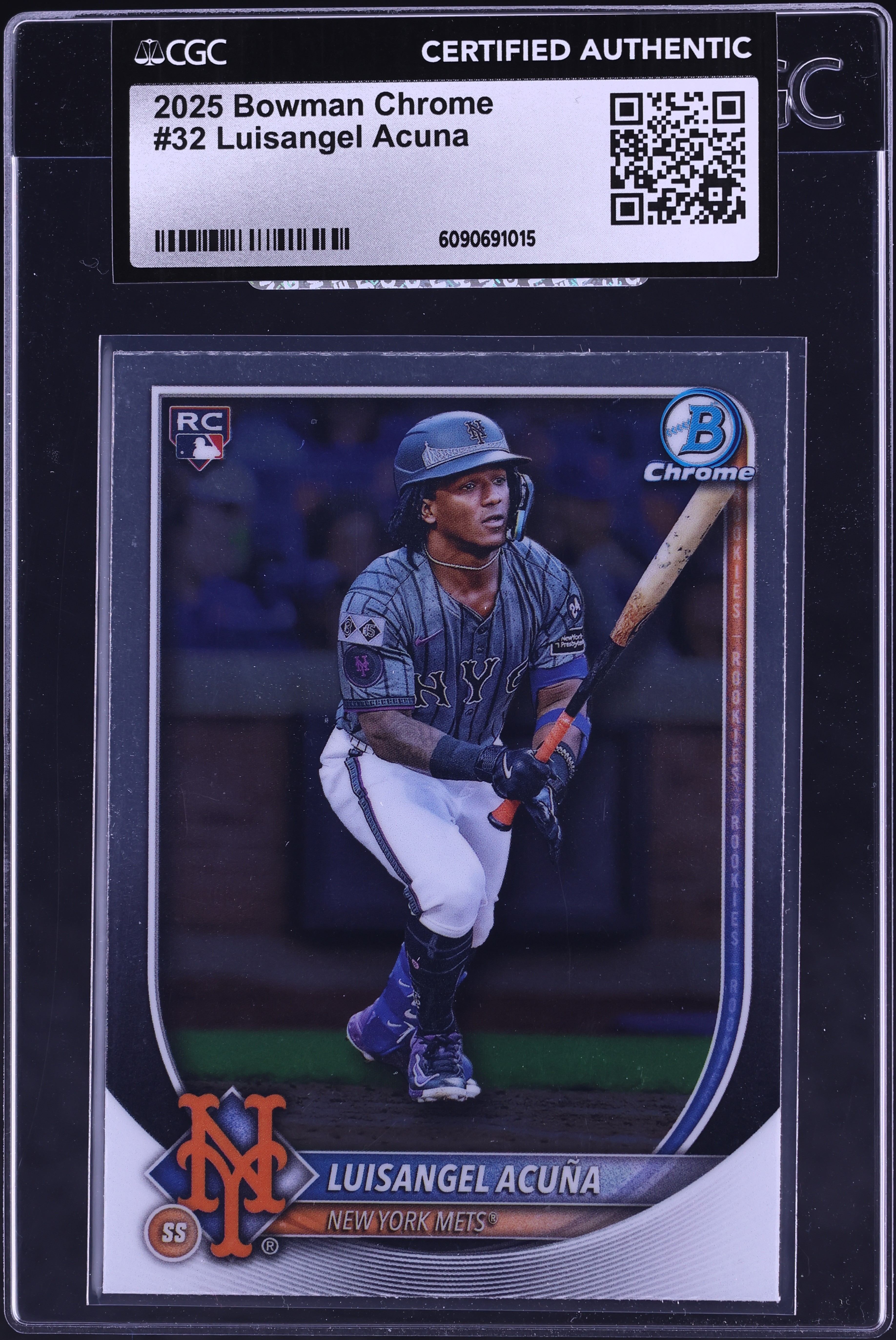 2025 Bowman Chrome Luisangel Acuna ROOKIE #32 CGC AUTH on Fanatics 